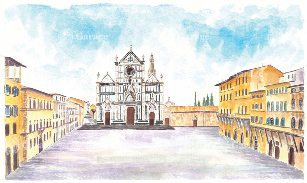 Praça Santa Croce - Florença Itália Praça Santa Croce - Florença Itália