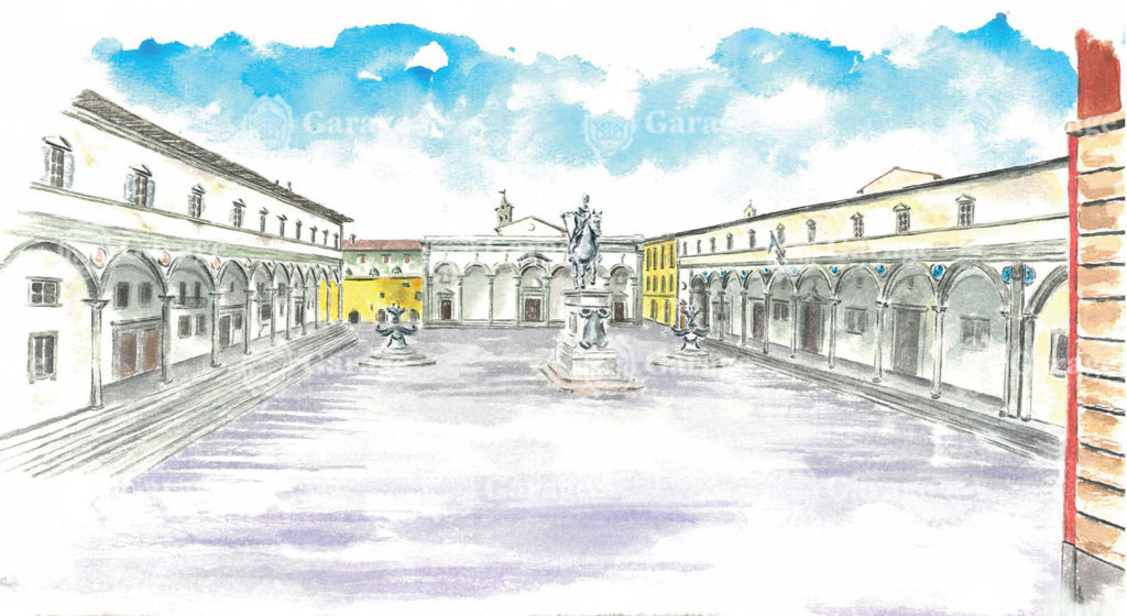 Praça Santissima Annunziata - Florença Itália Praça Santissima Annunziata - Florença Itália